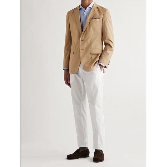 NWOT Hugo Boss Tan Hartlay 2 Stretch Slim Fit Cotton Jacket Brown Tan $645 - Picture 3 of 16